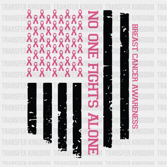 No One Fights Alone Cancer Support Design - Dtf Heat Transfer Unisex S & M ( 10 ) / Dark Color See