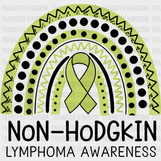 Non-Hodgkin Lymphoma Awareness Rainbow - Lymphoma DTF Transfers Adult Unisex - S & M (10’’) / Dark Color Design (See