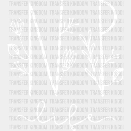 Np Life Floral Nurse - Practitioner Nursing School Student Design- Dtf Heat Transfer