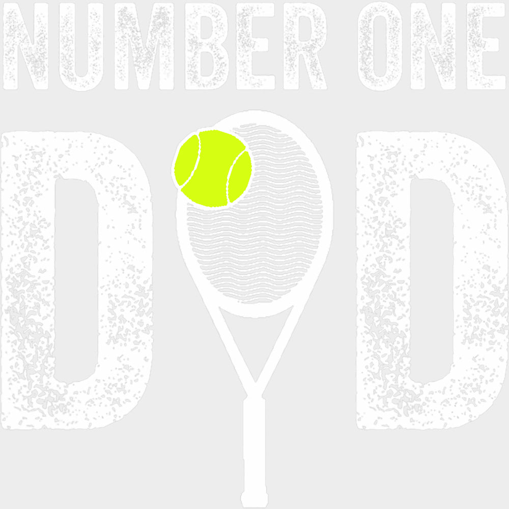 Number One Dad - Tennis DTF Transfers Adult Unisex - S & M (10’’) / Light Color Design (See Imaging)