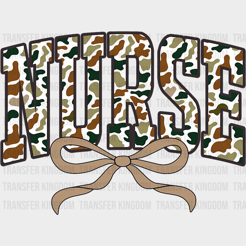 Nurse Ribbon Camo Design - Registered Nurse DTF Transfers