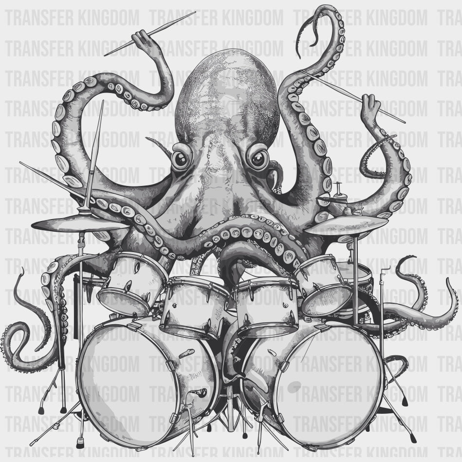 Octopus Drumming - Music DTF Transfers transfer-kingdom