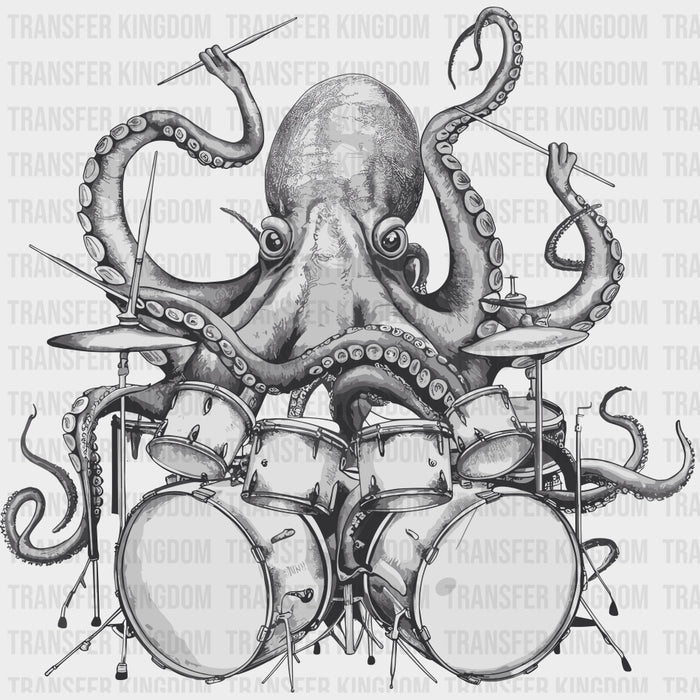 Octopus Drumming - Music DTF Transfers