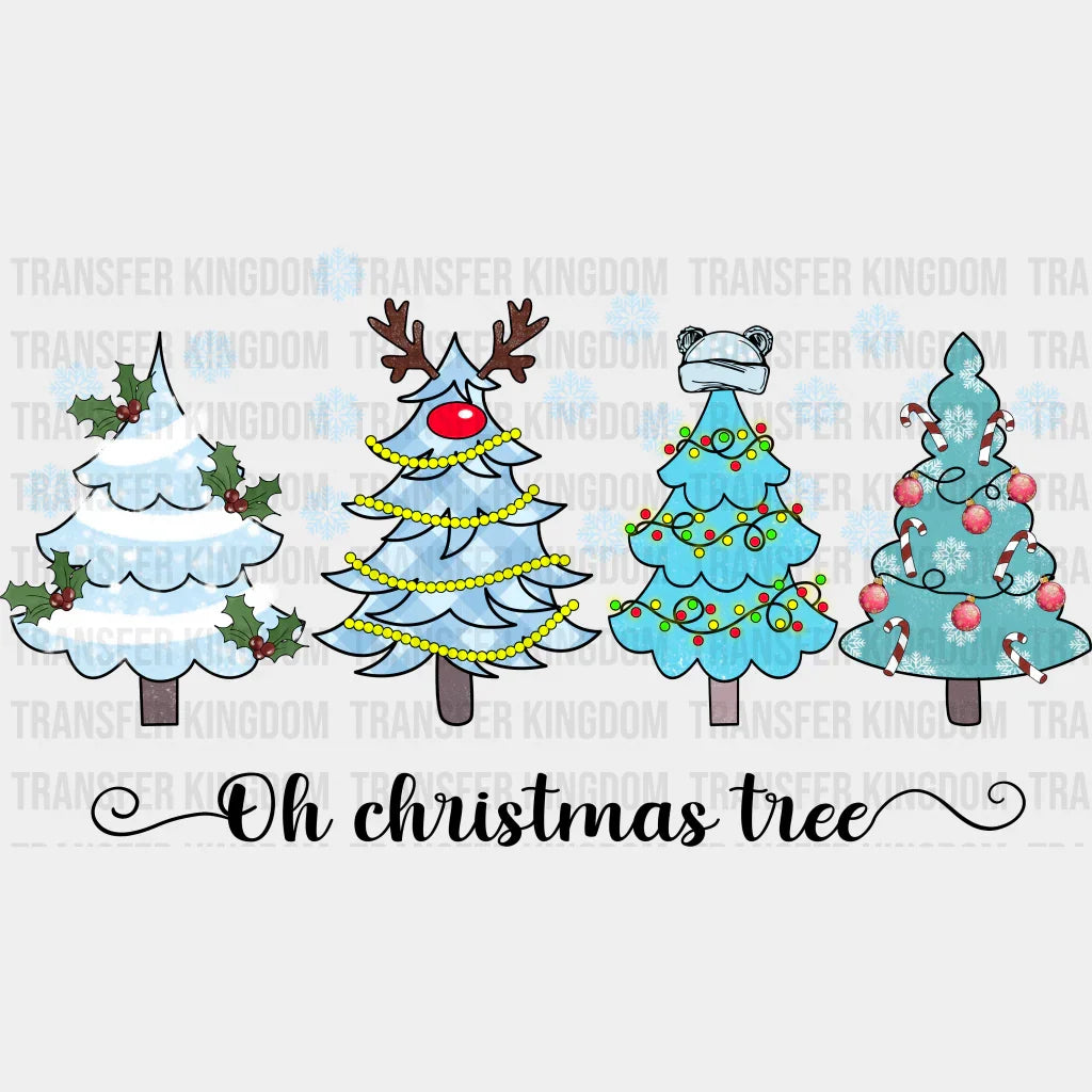 Oh Christmas Tree - Winter Iron On Dtf Transfer Unisex S & M (10’’) / Dark Color Design See Imaging