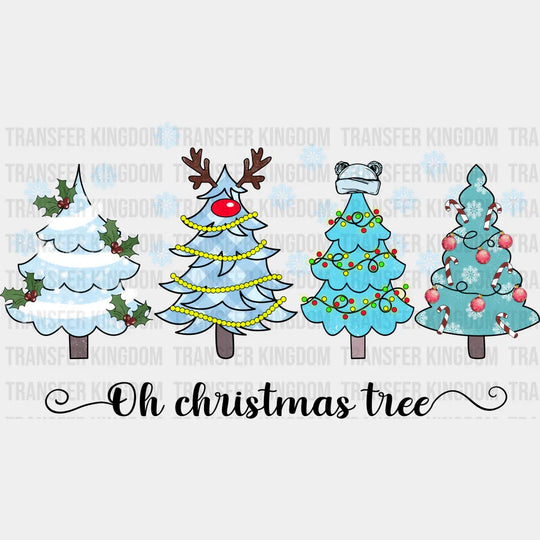 Oh Christmas Tree - Winter Iron On Dtf Transfer Unisex S & M (10’’) / Dark Color Design See Imaging