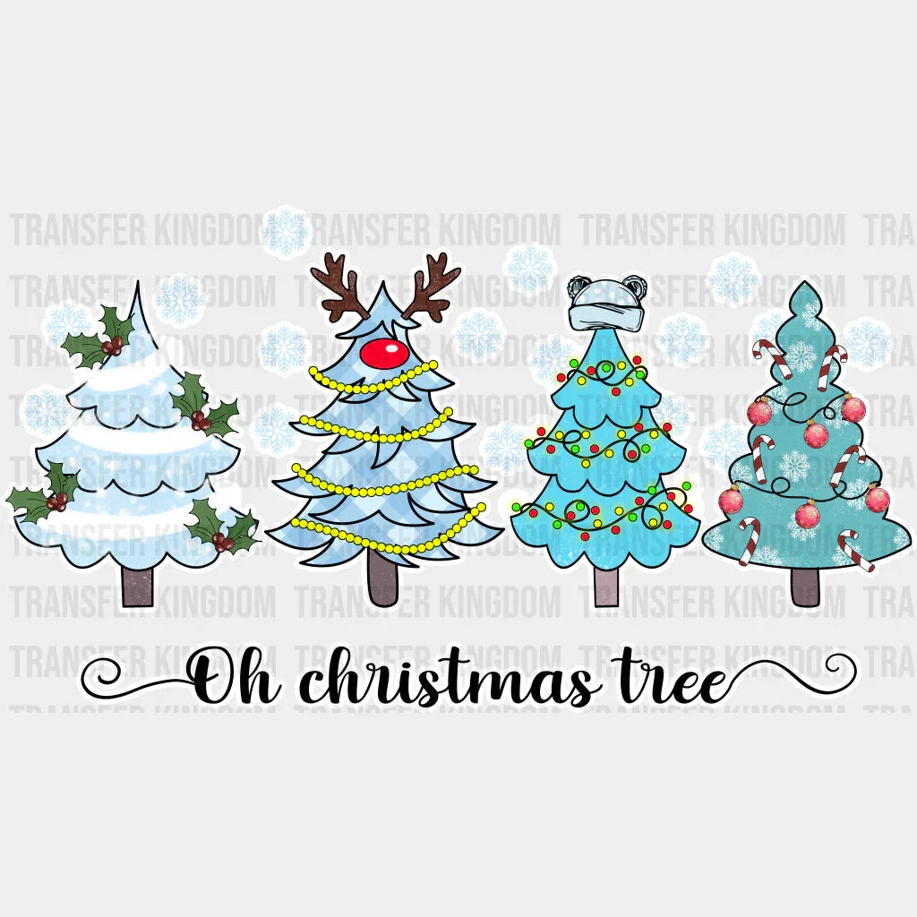 Oh Christmas Tree - Winter Iron On Dtf Transfer Unisex S & M (10’’) / Light Color Design See Imaging