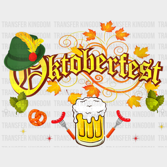 Oktoberfest, Fall Leaves - Oktoberfest DTF Transfers
