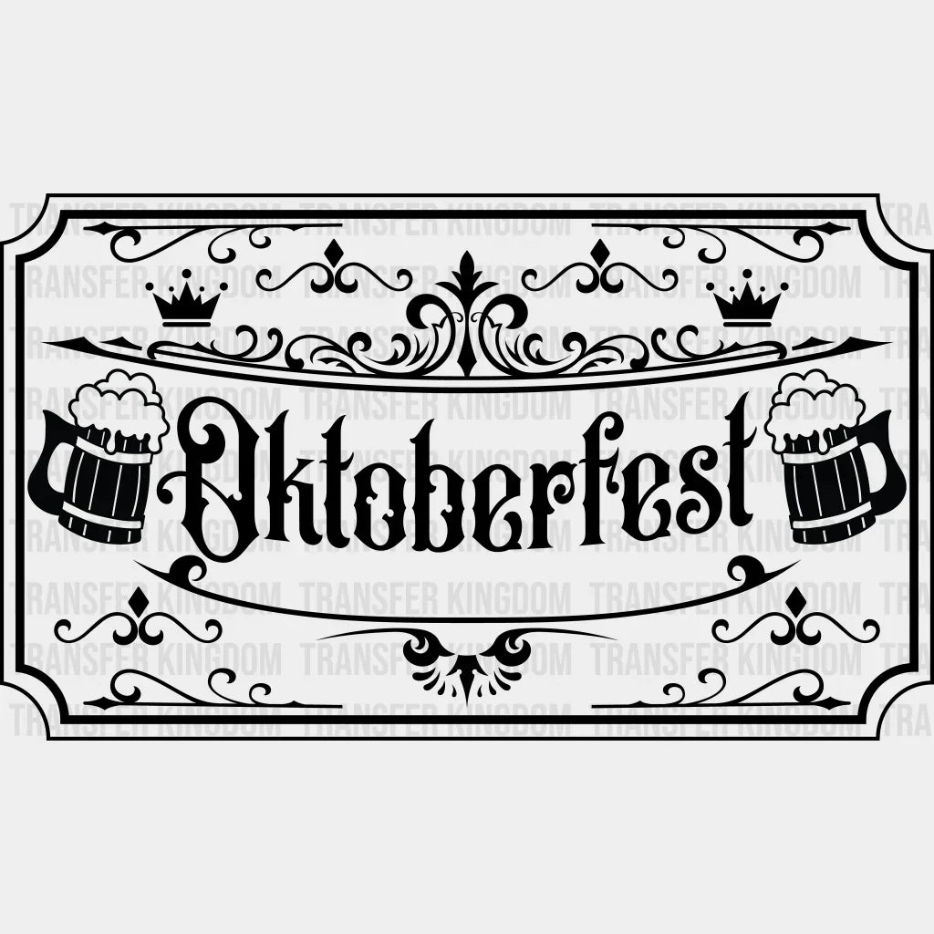Oktoberfest Sign Design - Dtf Heat Transfer Unisex S & M (10’) / Dark Color (See Imaging)