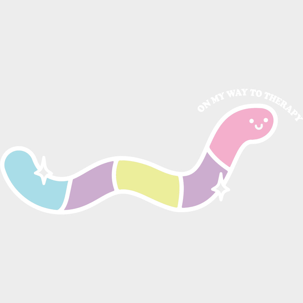 On My Way To Therapy - Mental Health DTF Transfers transfer-kingdom Light Color Design (See Imaging)