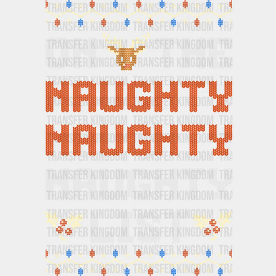 On The Naughty Naughty Naughty List - Christmas DTF Transfer