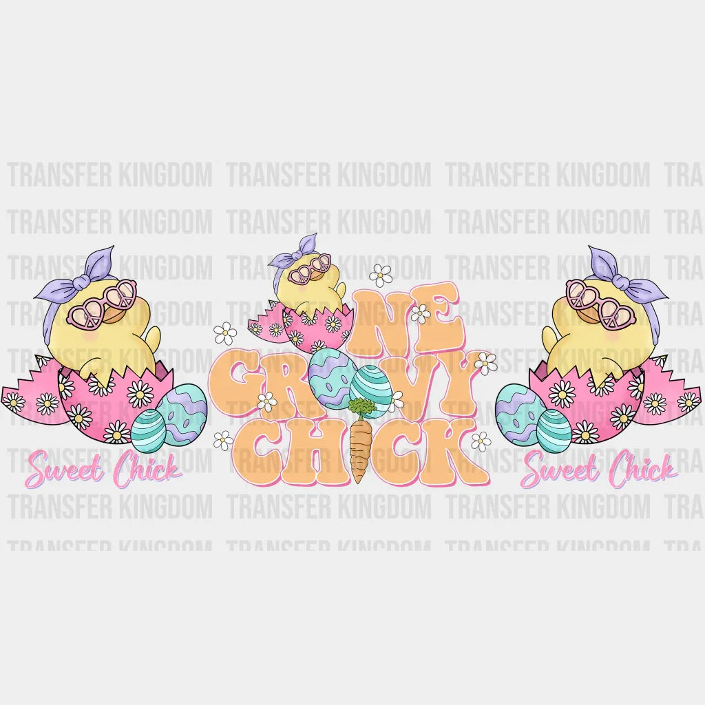 One Groovy Chick Easter UV DTF Transfer Cup Wrap UV DTF Sticker - Transfer Kingdom