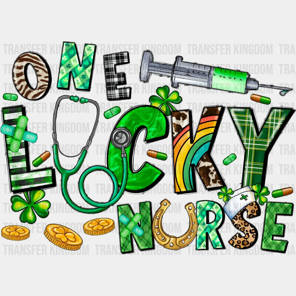 One Lucky Nurse St. Patrick's Day Design - DTF heat transfer - Transfer Kingdom
