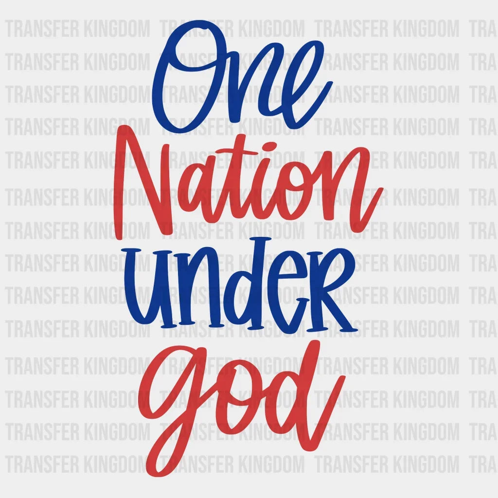 One Nation Under God Dtf Transfer