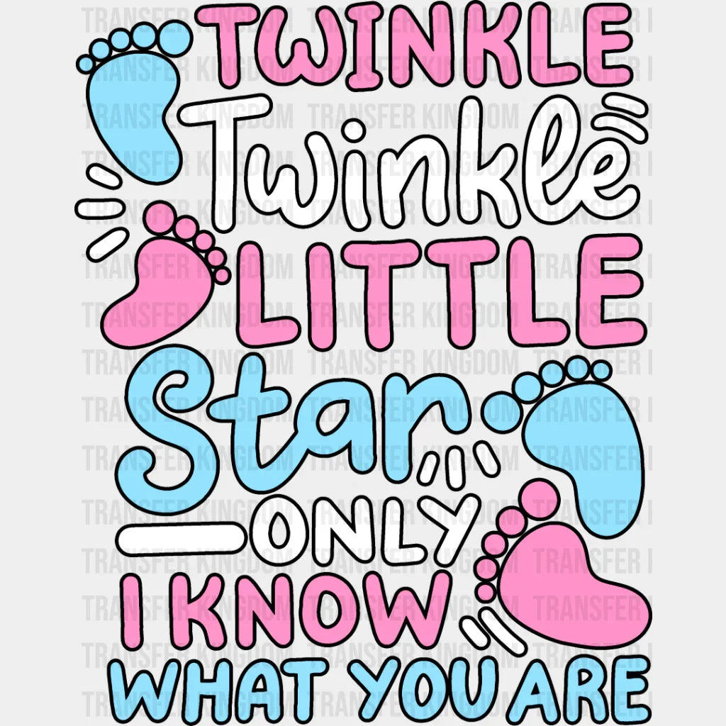 Only I Know What You Are - Gender Reveal Dtf Heat Transfer Unisex S & M (10’’) / Dark Color