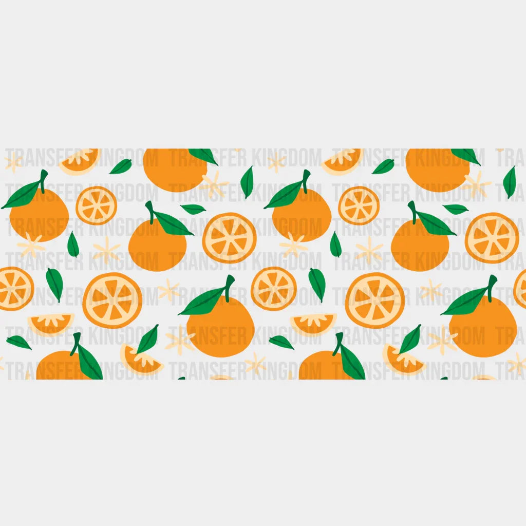 Orange Uv Dtf Transfer Cup Wrap Sticker