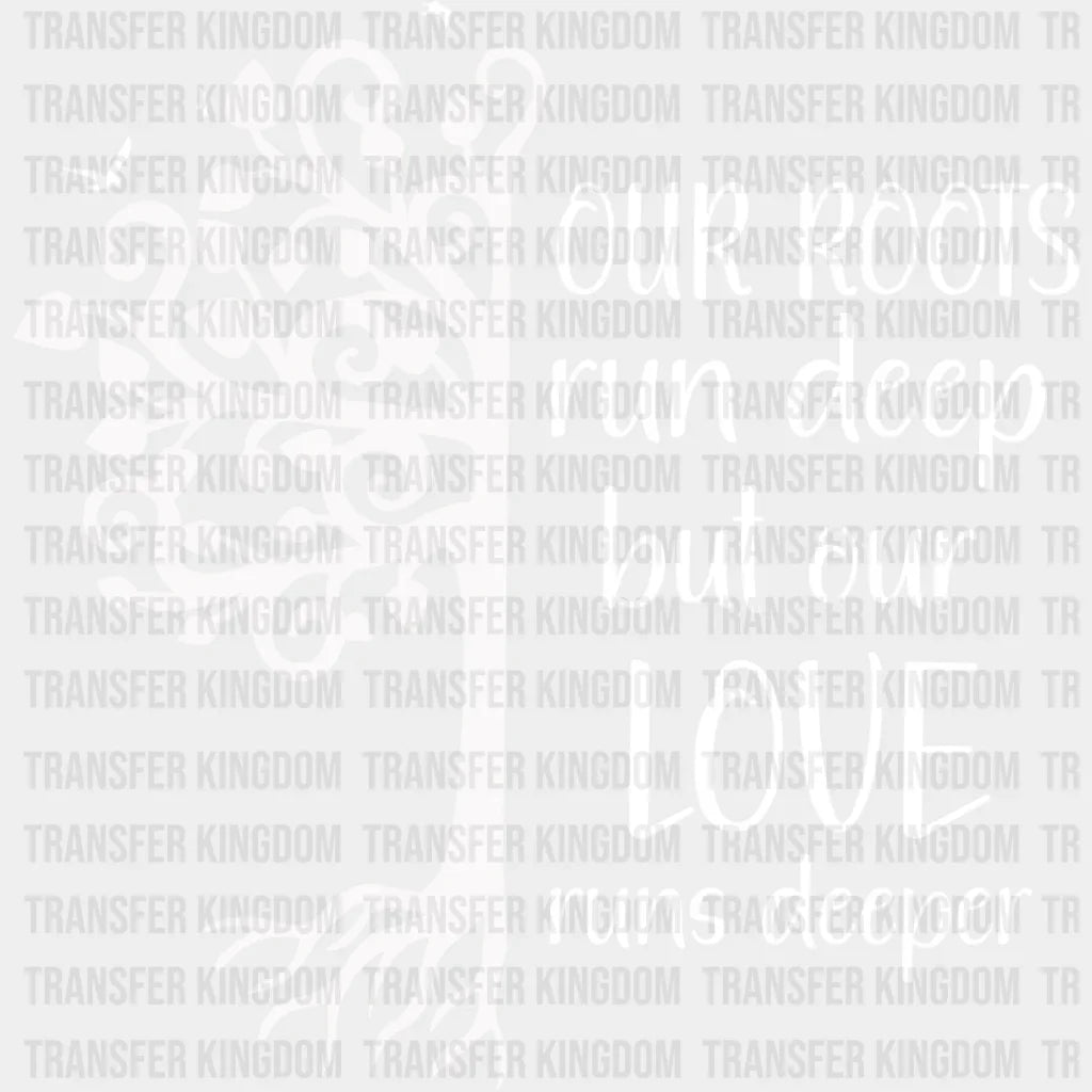 Our Love Runs Deeper - Family Reunion Dtf Heat Transfer Unisex S & M (10’’) / Light Color