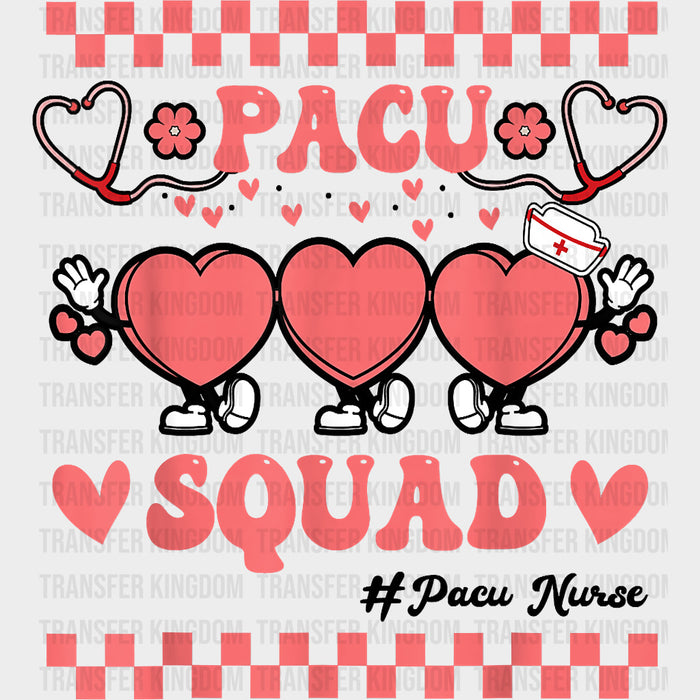 PACU Squad Pink Checkered - CRNA Nurse DTF Transfers