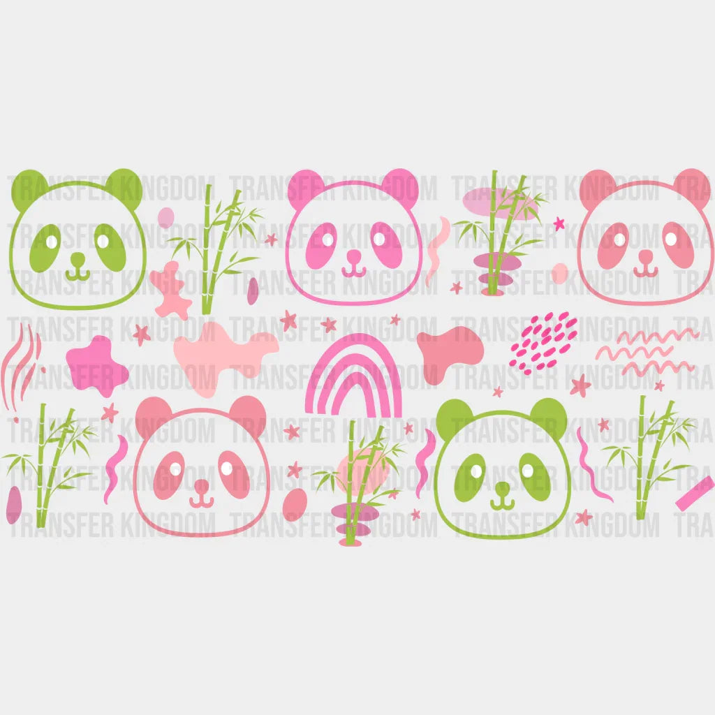 Panda Uv Dtf Transfer Cup Wrap Sticker