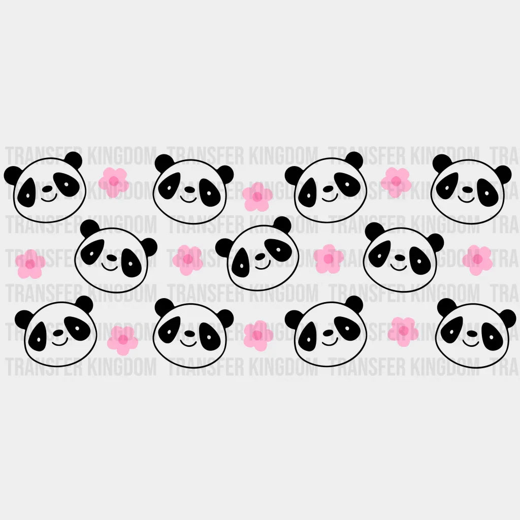 Pandas Uv Dtf Transfer Cup Wrap Sticker