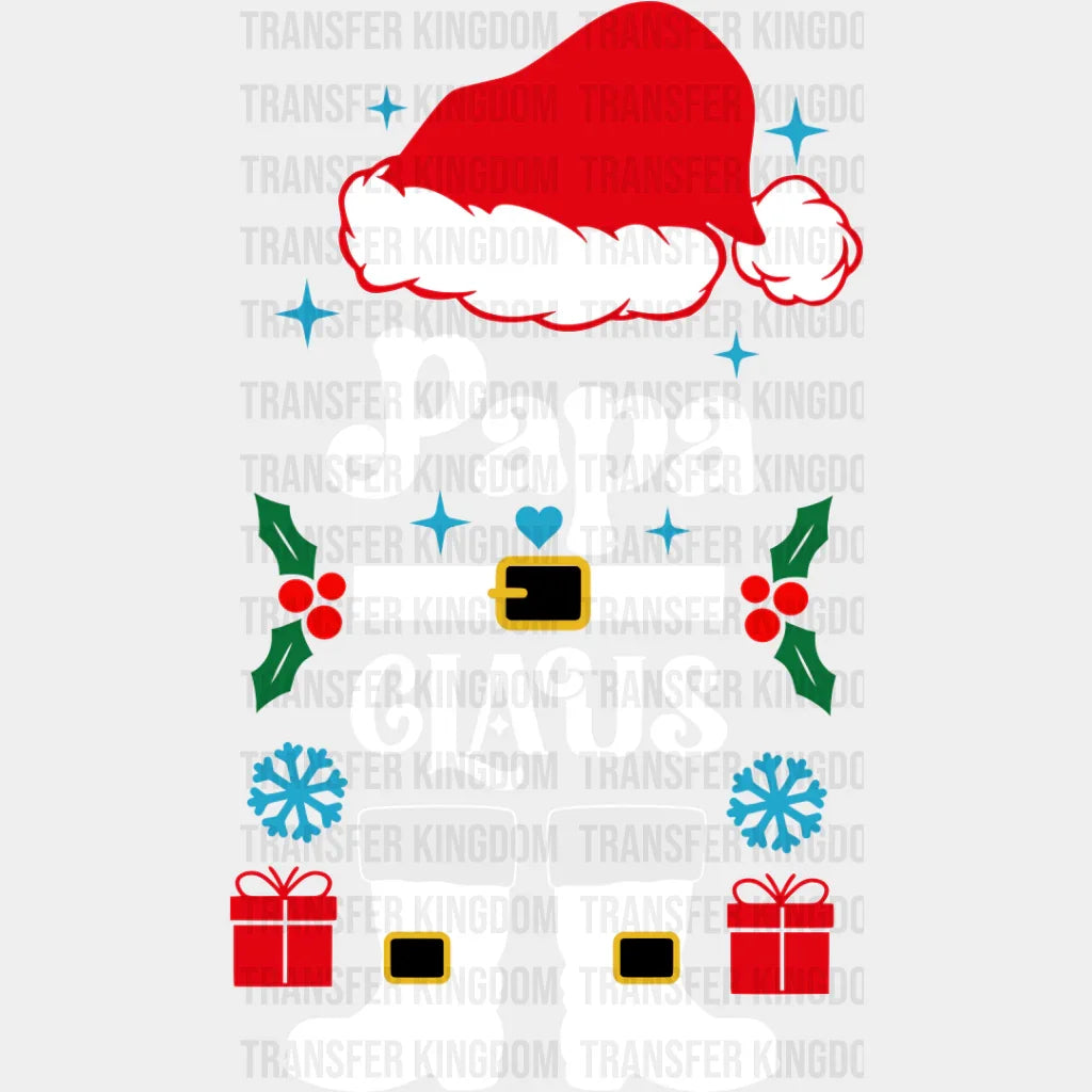 Papa Claus - Christmas Dtf Transfer Unisex S & M (10’’) / Light Color Design See Imaging