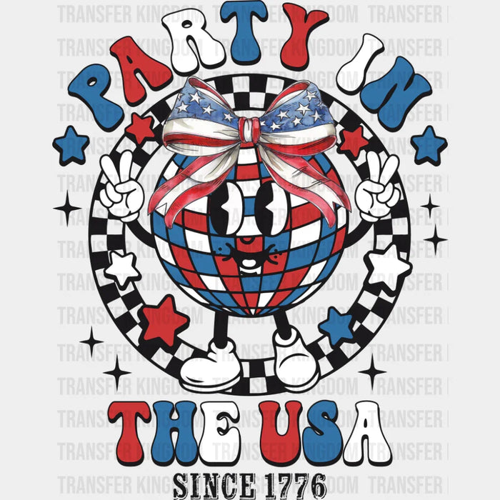 Party In The Usa Disco Ball - 4th Of July DTF Transfer