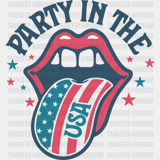Party In The USA Stars - 4th Of July DTF Transfer Adult Unisex - S & M (10’’) / Dark Color Design (See Imaging)