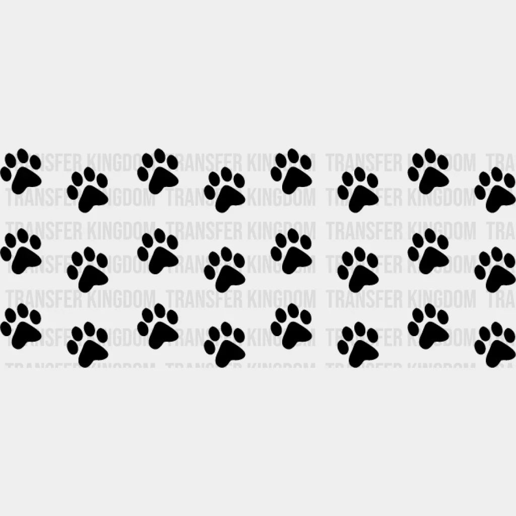Paw Design - Pets Cup Wrap Uv Sticker Permanent Dtf Decal