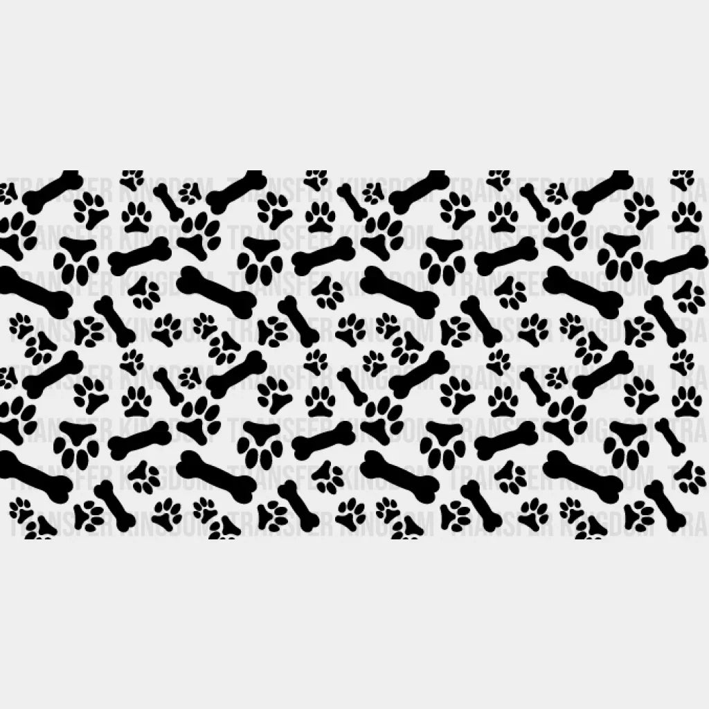 Paws And Bones - Pets Cup Wrap Uv Sticker Permanent Dtf Decal