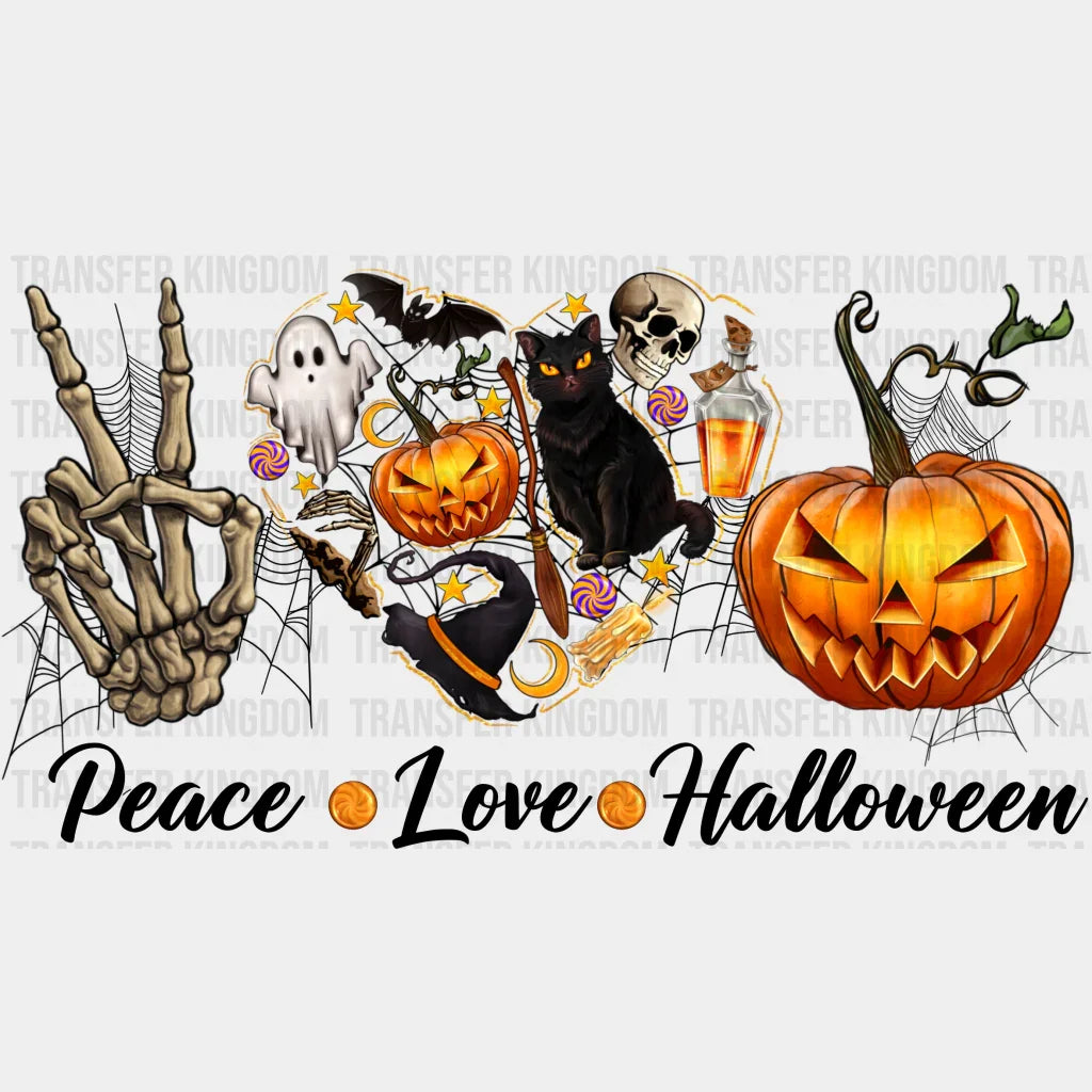 Peace Love Halloween - Dtf Heat Transfer