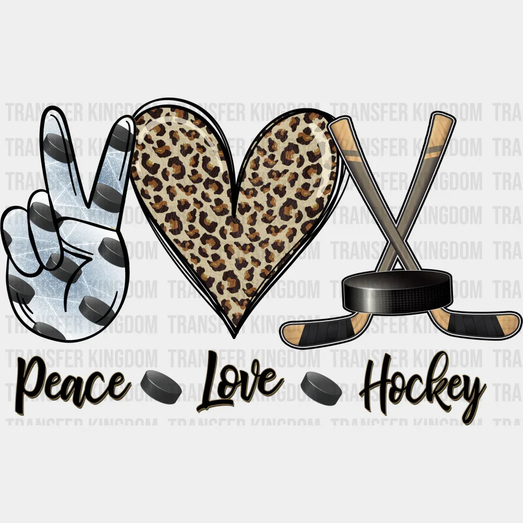 Peace Love Hockey - Dtf Heat Transfer