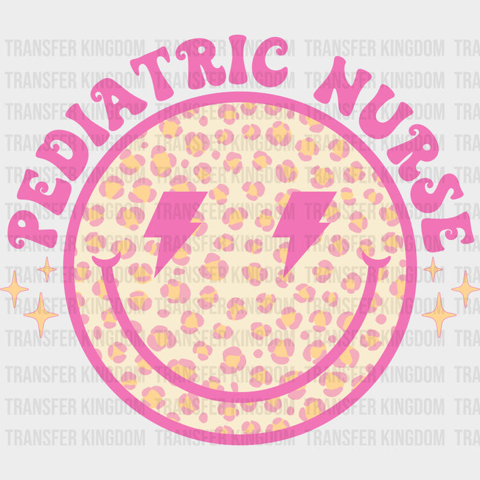 Pediatric Nurse, Pink Smiley - Pediatric Nurse DTF Transfers