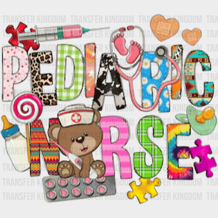 Pediatric Nurse, Teddy Bear - Pediatric Nurse DTF Transfers