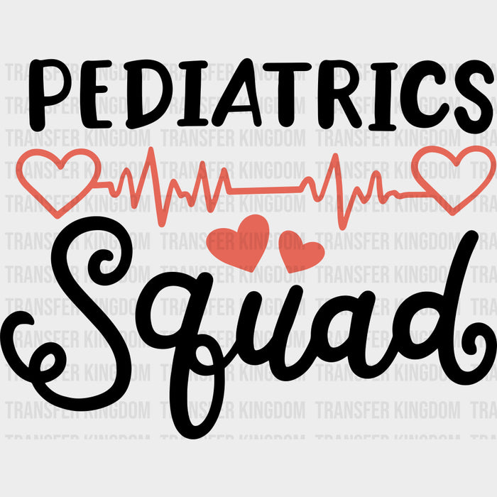 Pediatrics Squad, Orange ECG Line - Pediatric Nurse DTF Transfers