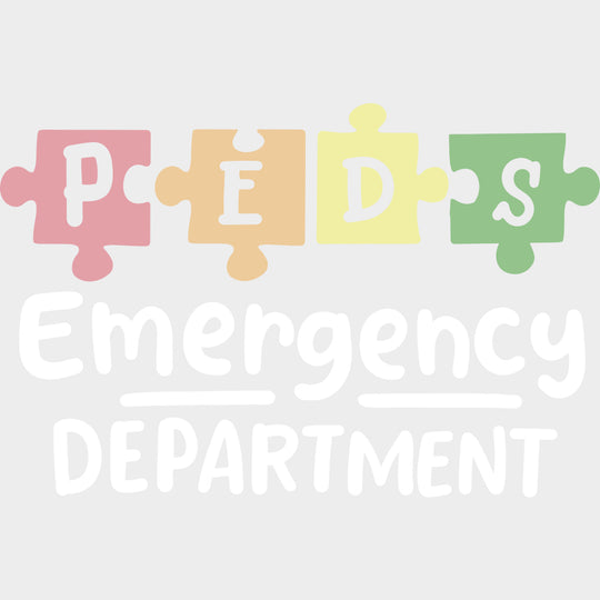 Peds Emergency Department - Pediatric Nurse DTF Transfers transfer-kingdom Light Color Design (See Imaging)