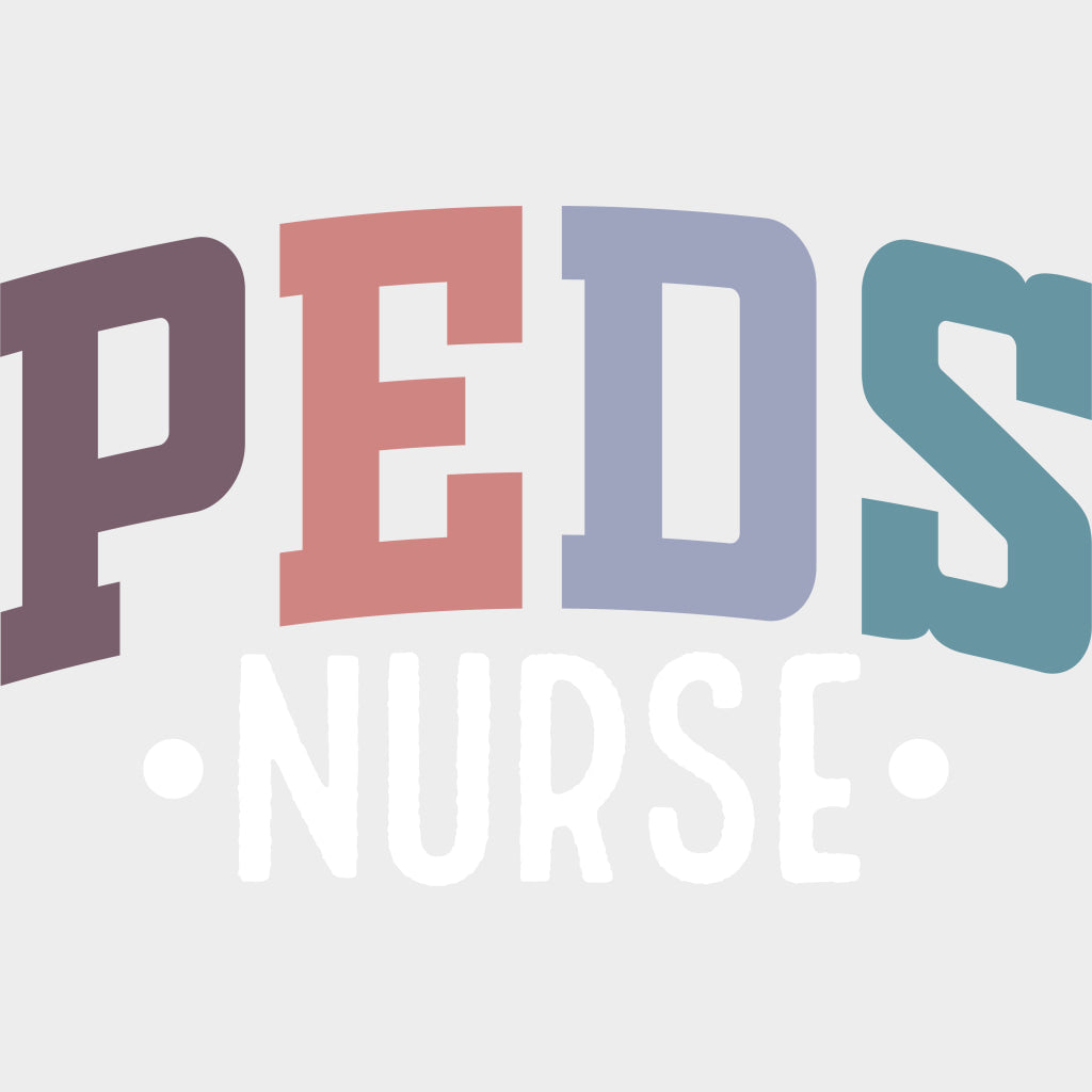 Peds Nurse - Pediatric Nurse DTF Transfers Adult Unisex - S & M (10’’) / Light Color Design (See Imaging)