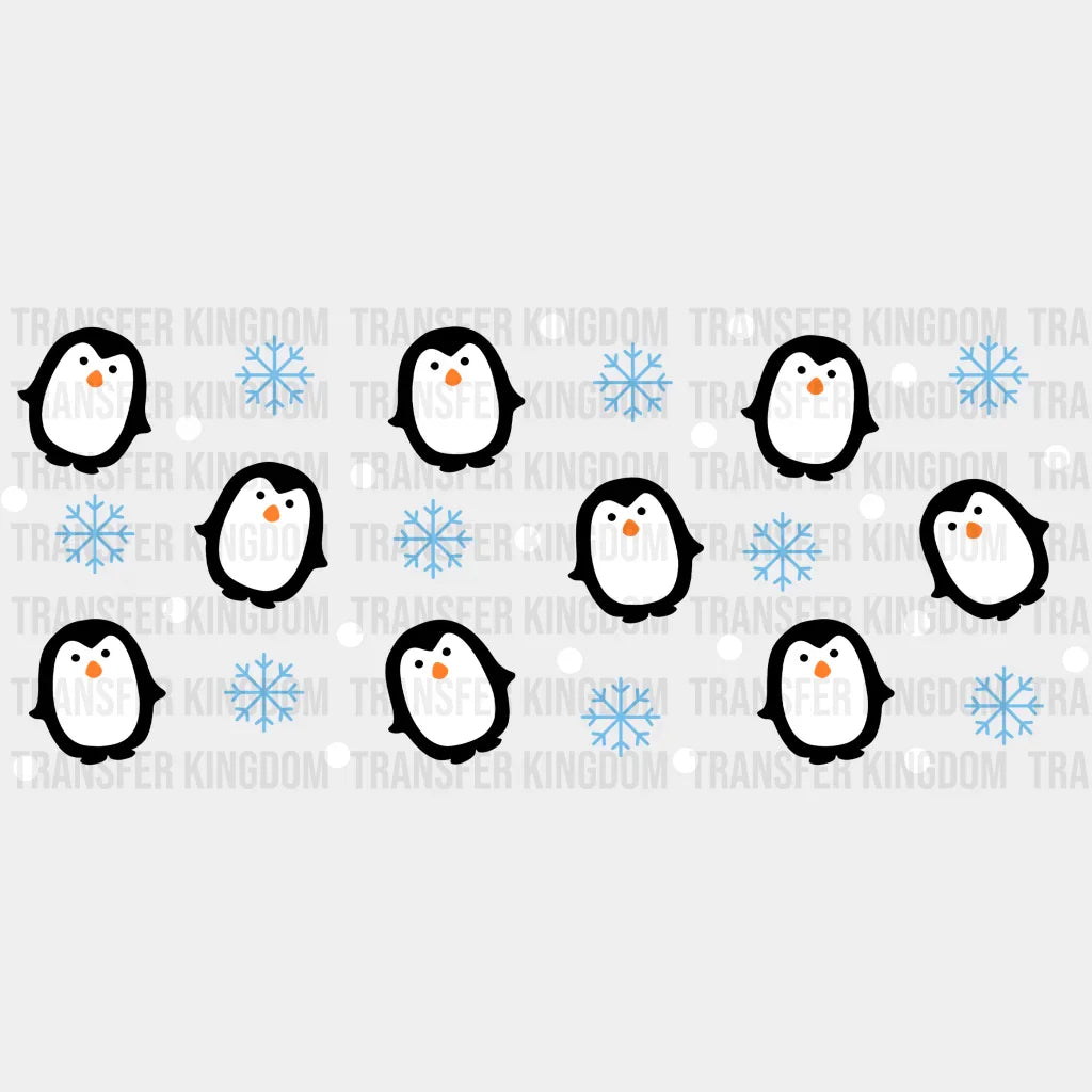 Penguins Uv Dtf Transfer Cup Wrap Sticker