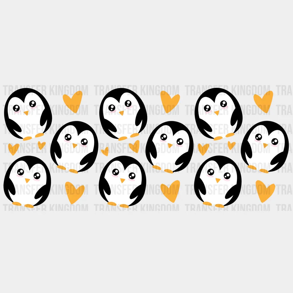 Penguins Uv Dtf Transfer Cup Wrap Sticker