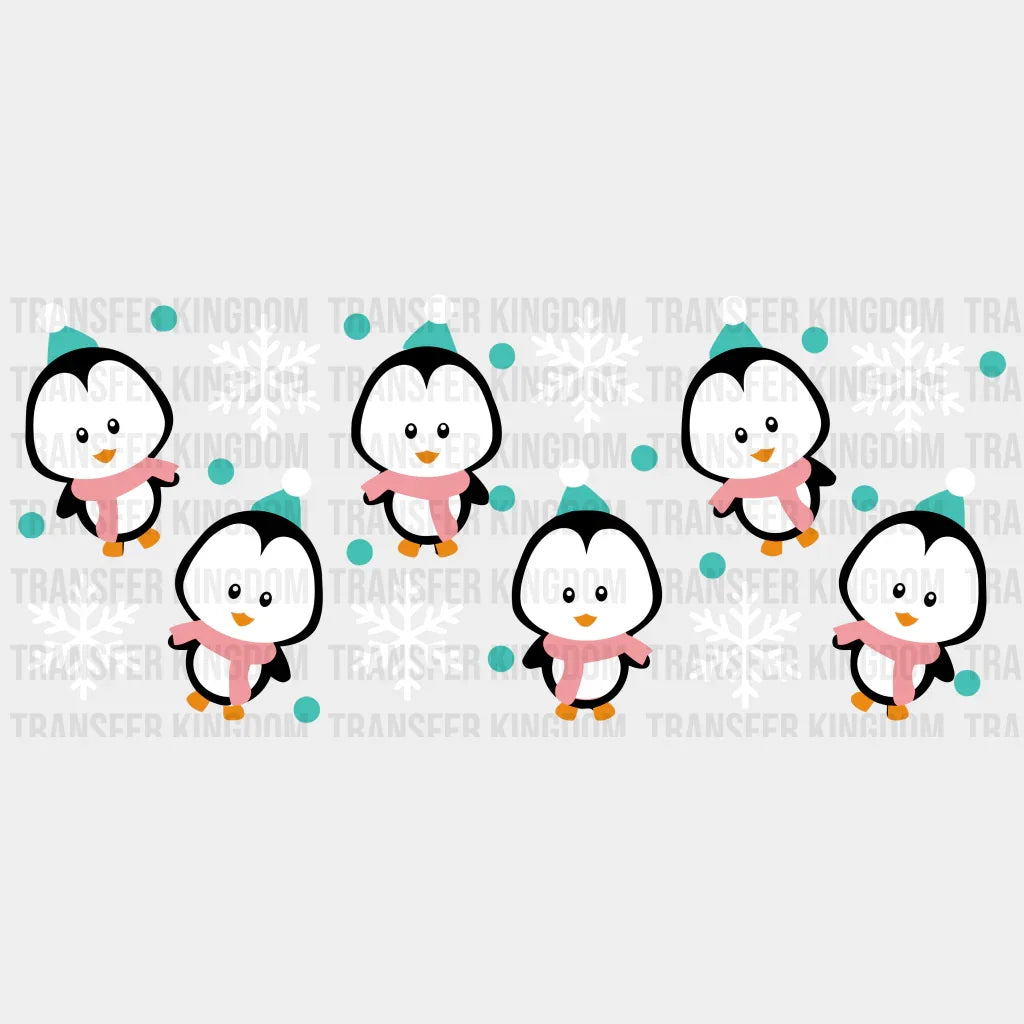 Penguins Uv Dtf Transfer Cup Wrap Sticker