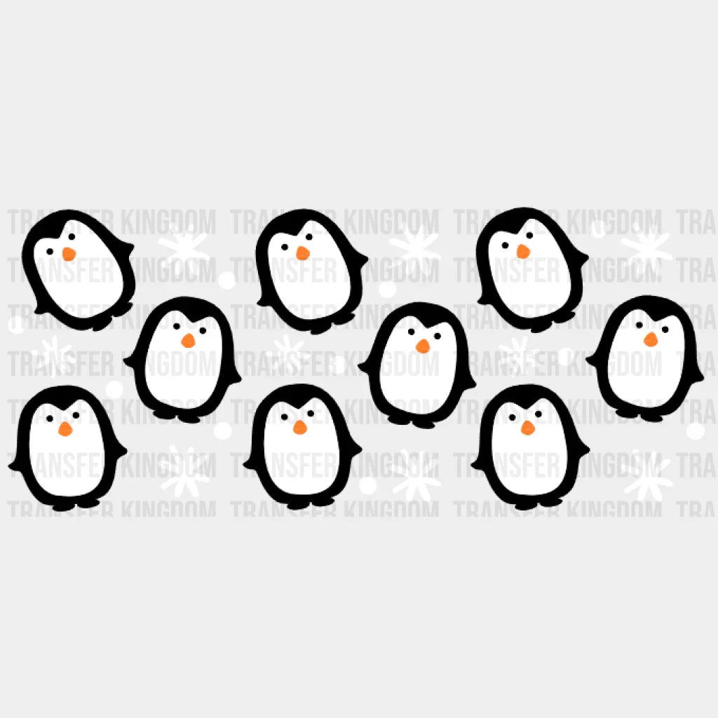 Penguins Uv Dtf Transfer Cup Wrap Sticker