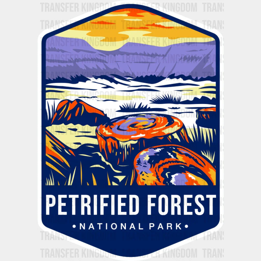 Petrified Forest National Park Blue Design - National Parks DTF Transfer