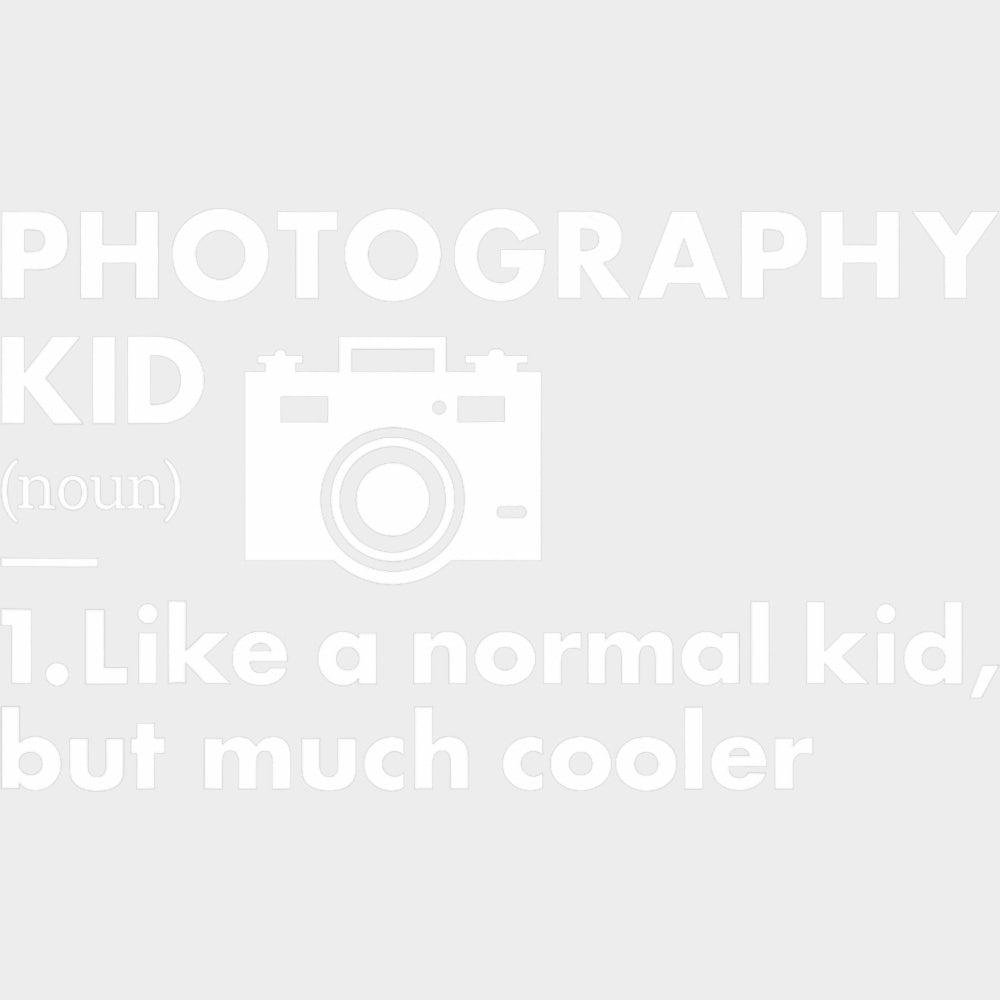 Photography Kid Definition - Photography DTF Transfers Adult Unisex - S & M (10’’) / Light Color Design (See Imaging)