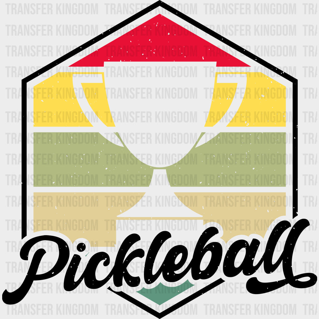 Pickleball Hexagon Cup - Pickleball DTF Transfers Adult Unisex - S & M (10’’) / Dark Color Design (See Imaging)