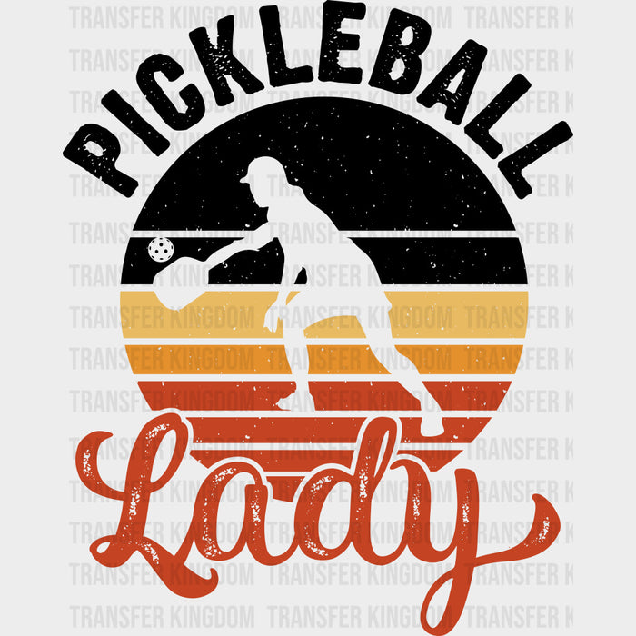 Pickleball Lady, Circle - Pickleball DTF Transfers