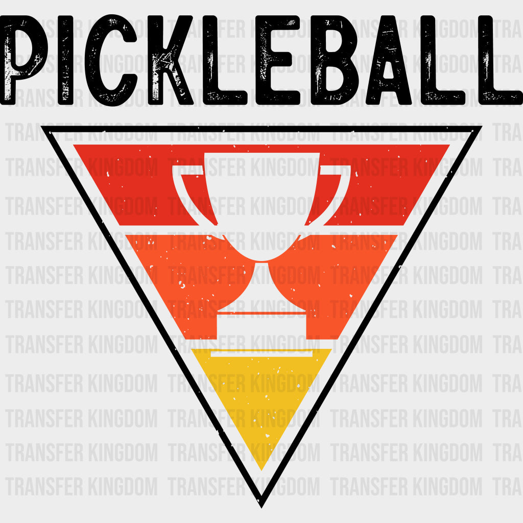 Pickleball Triangle Cup - Pickleball DTF Transfers Adult Unisex - S & M (10’’) / Dark Color Design (See Imaging)