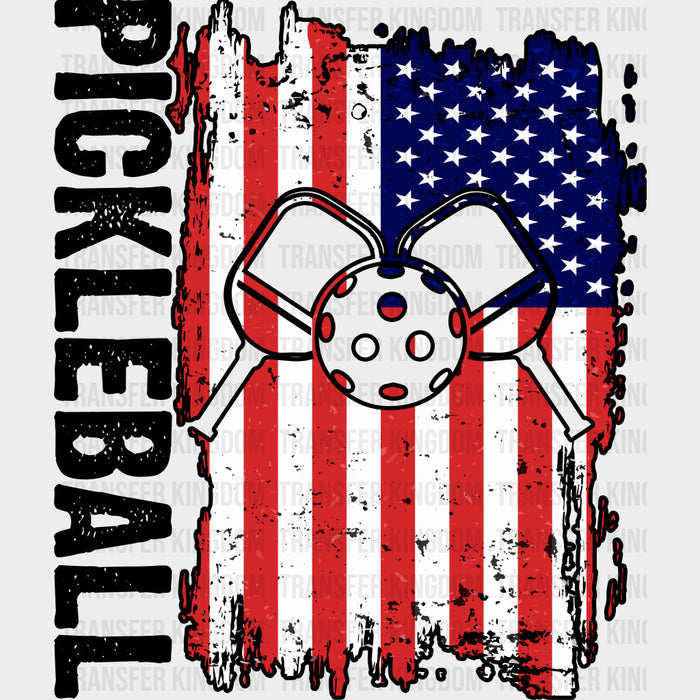 Pickleball, USA Flag - Pickleball DTF Transfers