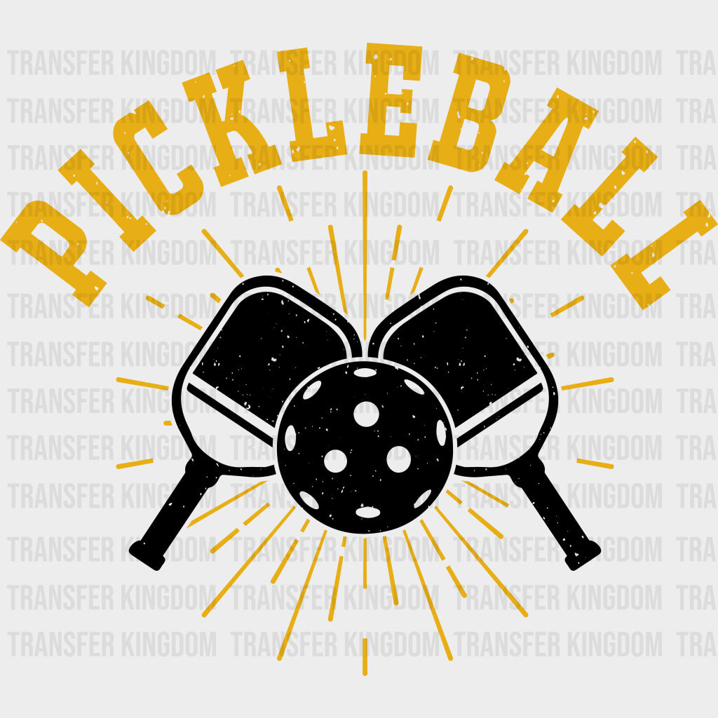 Pickleball Yellow Lines - Pickleball DTF Transfers Adult Unisex - S & M (10’’) / Dark Color Design (See Imaging)
