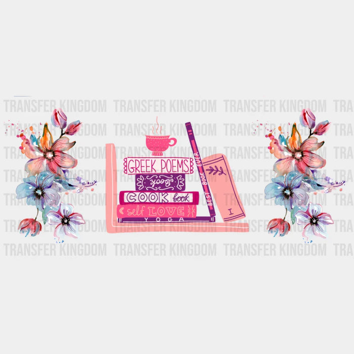 Pink Books - General Cup Wrap UV Sticker Permanent UV DTF Decal