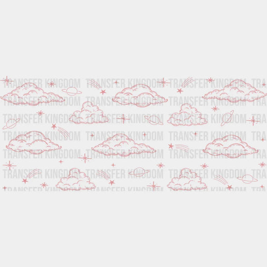 Pink Clouds - General Cup Wrap UV Sticker Permanent UV DTF Decal UVDTF