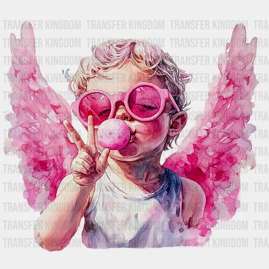 Pink Eros Watercolor Design - Valentine’s Day Dtf Transfer