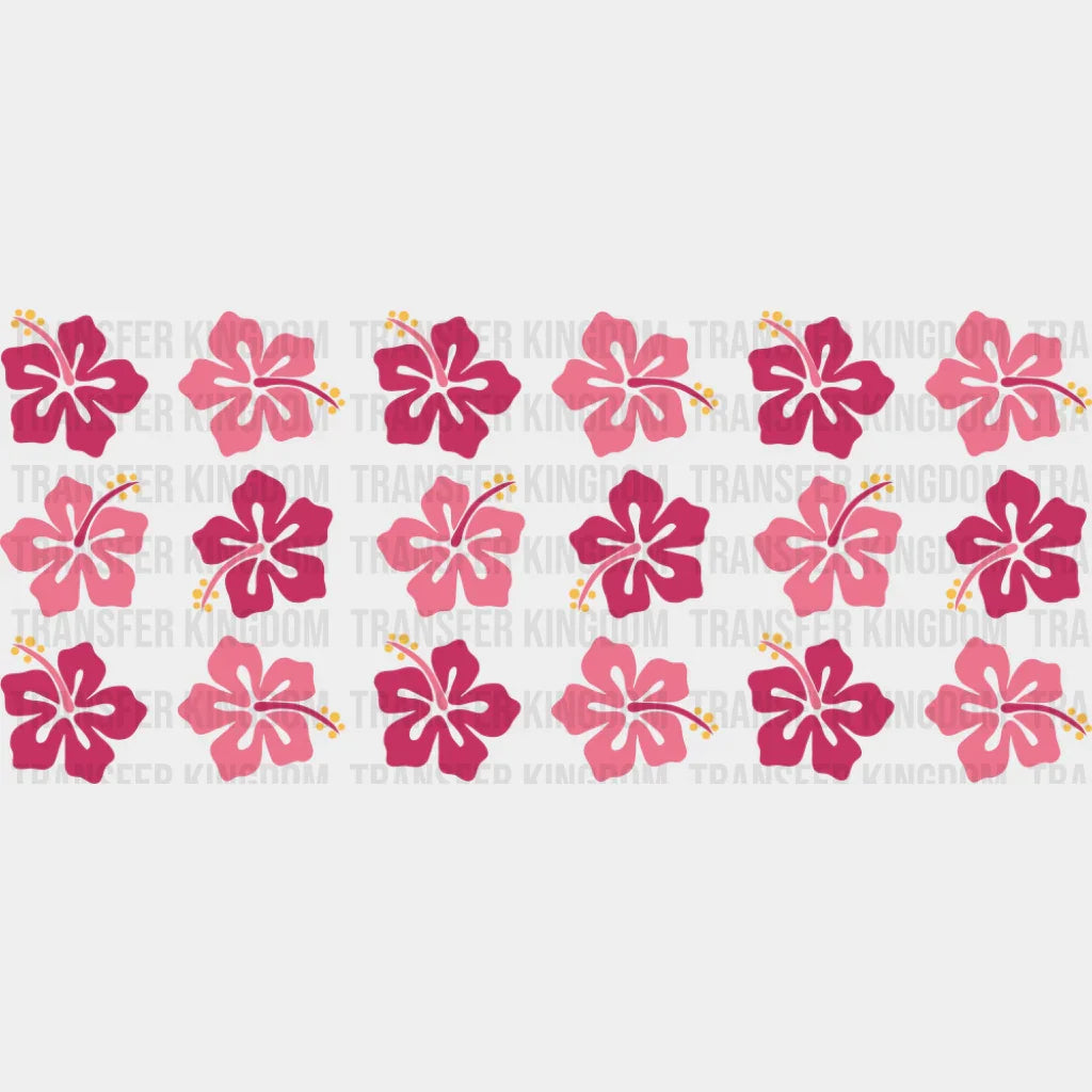 Pink Flowers - General Cup Wrap UV Sticker Permanent UV DTF Decal UVDTF